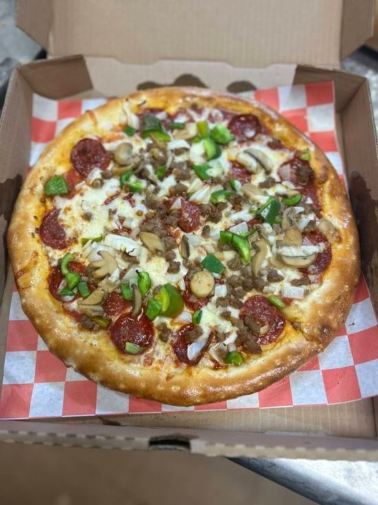 The Works Pizza.